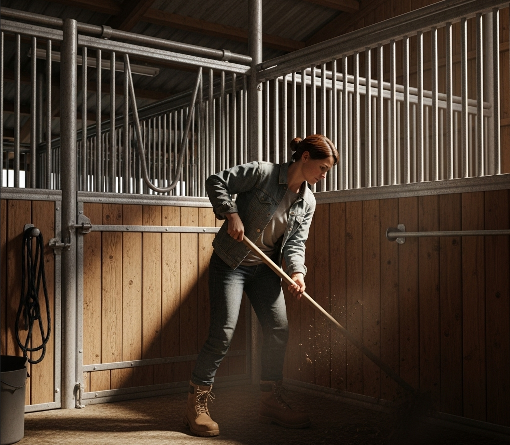 Tips voor het uitmesten van een paardenstal