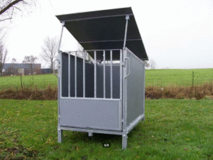 Kalverbox op wielen