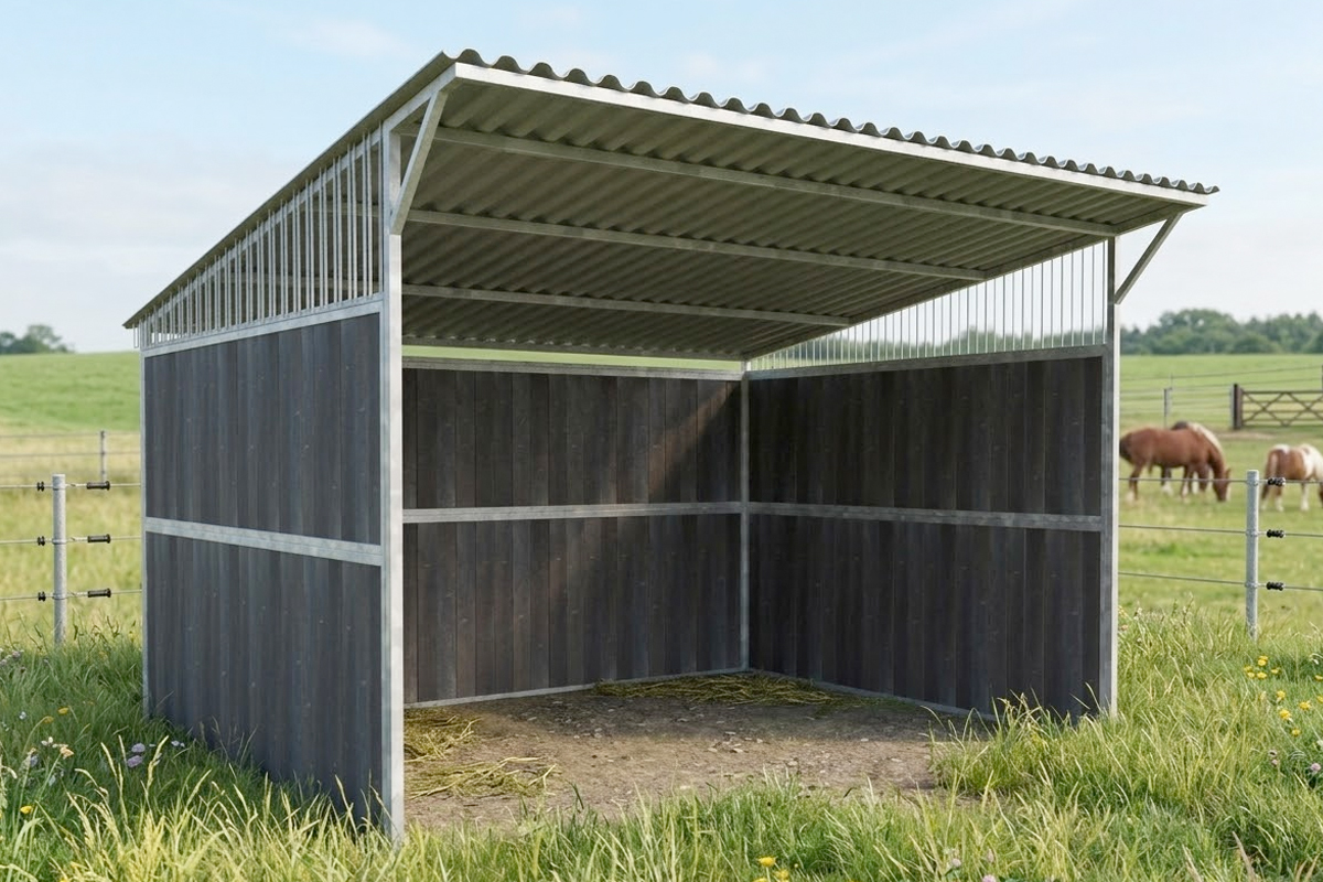 Schuilstal paard bouwpakket: een praktische oplossing voor een veilige en comfortabele plek