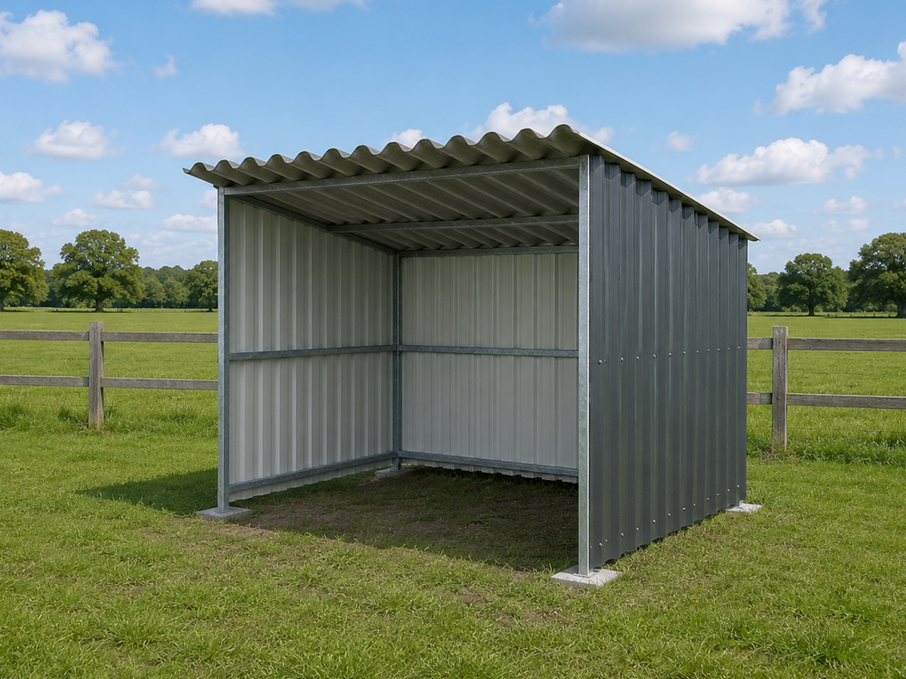 Kleine stalen schuilstal