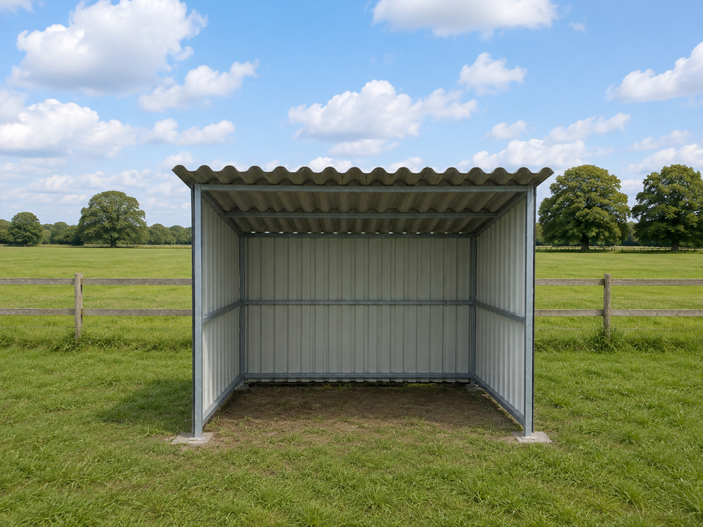 Kleine stalen schuilstal