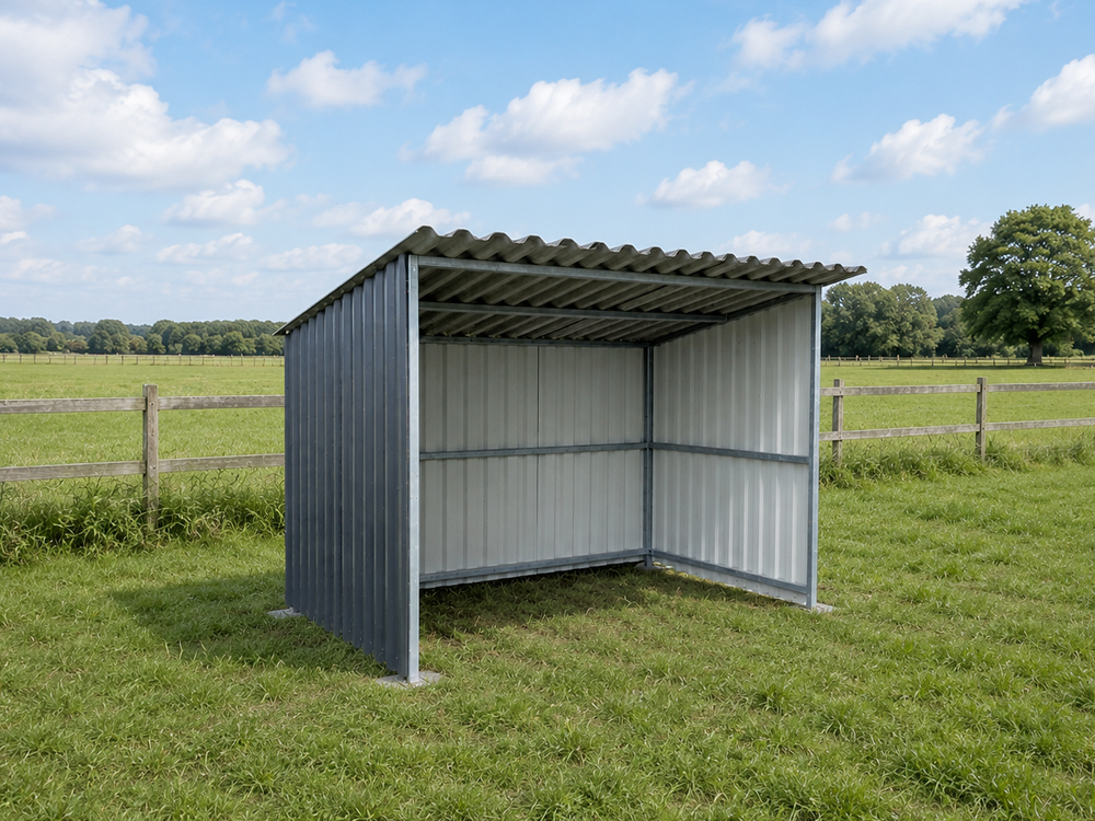 Kleine stalen schuilstal