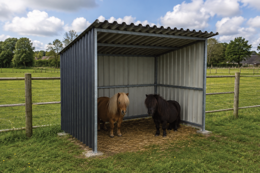 Metalen schuilstal kopen