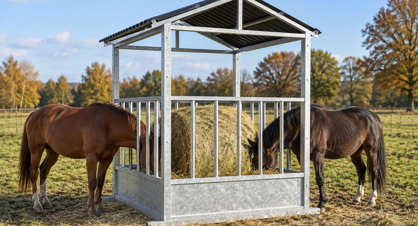 Hooiruif voor paarden met dak